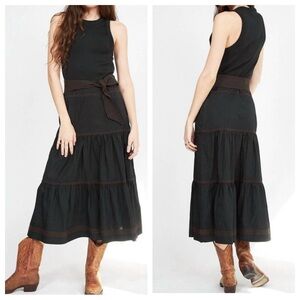Veronica Beard Austyn Tiered Midi Dress in Black - Size XS